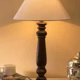 Wooden Table Lamp with Shade-image-16