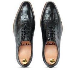 Men Croc-Embossed Lace-Up Oxfords-picture-53