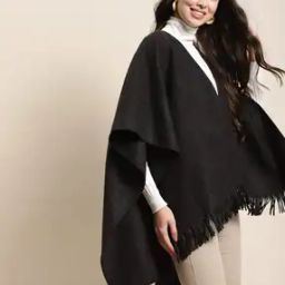V-neck Shrug with Fringes-26