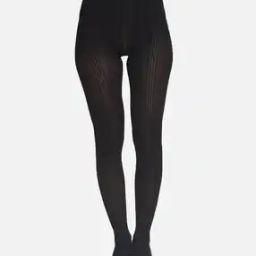 Striped High-Rise Pantyhose Stockings-image-11