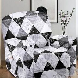 Geometric Print Stretchable Recliner Cover-image-26