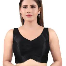 Back-Open Blouse with Tie-Up-image-44