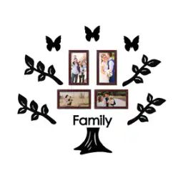 Set of 4 Rectangular Shape Photo Frame with Plaques-53