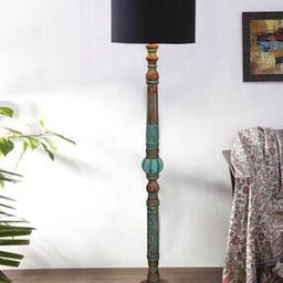 Wooden Floor Lamp with Lampshade-image-78
