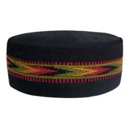Geometric Pattern Kullu Patti Rounded Woolen Hat-94