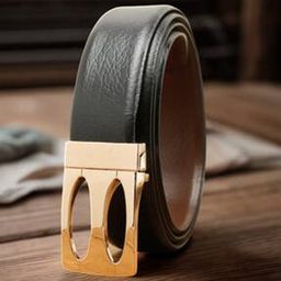 Men Leather Belt with Buckle Closure-image-9