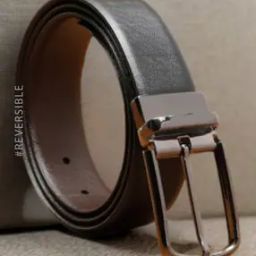 Men Leather Reversible Belt with Buckle Closure-image-43