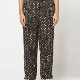Geometric Print Palazzos with Elasticated Waist-image-14