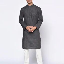 Checked Long Kurta-image-47