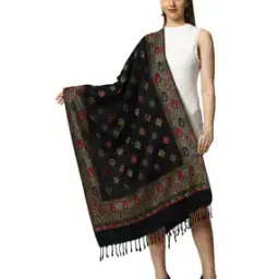 Paisley Print Stole with Tassels-image-18