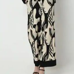 Women Abstract Straight Fit Flat-Front Pants-image-47