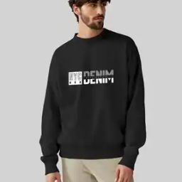 Men Typographic Print Sweatshirt with Crew Neck-image-71