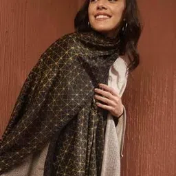 fabindia Women Geometric Print Stole-picture-27
