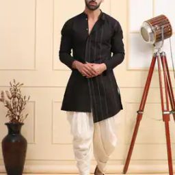 Men Stylised Fit Kurta with Full-Length Sleeves-image-46