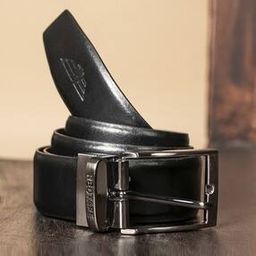 Men Reversible Wide Belt with Tang-Buckle Closure-image-5