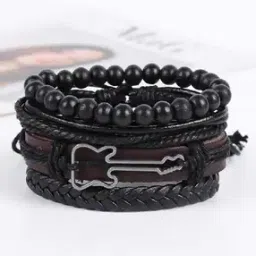 Set of 4 Slip-On Bracelets with Slider-30