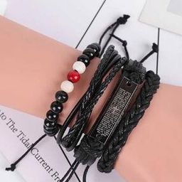 Set of 4 Braided Catholic Slip-On Bracelets-image-37