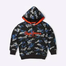 pepe jeans Camouflage Print Hoodie with Kangaroo Pocket-picture-24