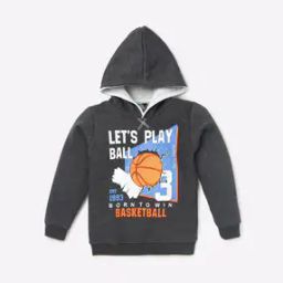 Graphic Print Hoodie with Ribbed Hems-image-64
