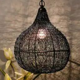 Twisted Wire Crown Hanging Pendant Light-24