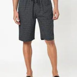 Men Checks Regular Fit Shorts-image-12