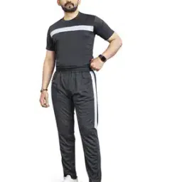 Men Striped T-Shirt & Track Pants Set-image-63