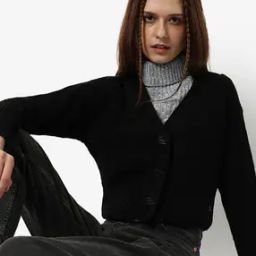Full-Sleeves V-neck Cardigan-image-56
