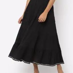 Tiered Flared Skirt with Elascticated Waist-picture-13