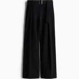 Women Wide Leg Pleat-Front Pants-image-89