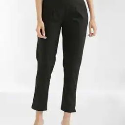 Women Straight Fit Flat-Front Pants-image-52