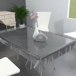 PVC Transparent 6-Seater Waterproof Table Cover 78" x 54"-29