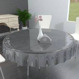 Waterproof 6-Seater Transparent Round Table Cover-image-94