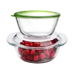 Set of 2 Victoria Borosilicate Glass Casserole with Bowl-32