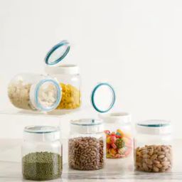 Transparent 6-Piece Plastic Canister Set-46