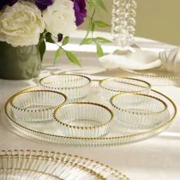 pure home and living Set of 5 Ribbed Bowls with Plate-picture-3