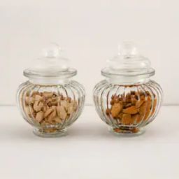 Set of 2 Glass Jar with Lid-53