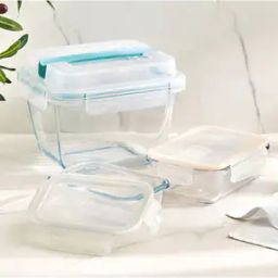 Set of 3 Fiesta Prism Borosilicate Glass Containers with Lids-picture-10