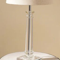 pure home and living Clear Linear Crystal Table Lamp Stand  image 1