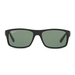 0RB4205I601/9A56 Unisex Polarized Green Lens Rectangle Sunglasses-1