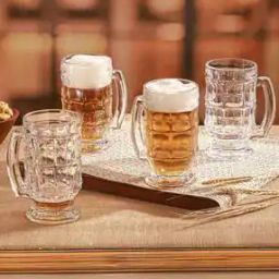 Set of 4 Clear Beer Mugs-image-13