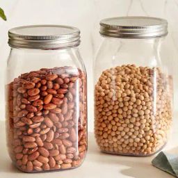 home centre Set of 2 Storage Jars with Lid image 1