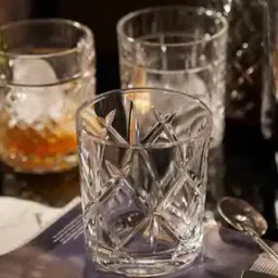 Clear Cut Whiskey Glass-24