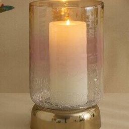 Tamaira Crepe Glass Crackle Hurricane Candle Holder-image-6