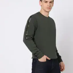 Slim Fit Crew-Neck Sweatshirt-picture-0