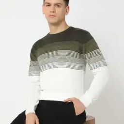 Striped Crew-Neck Sweatshirt-image-63