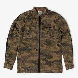 Boys Camouflage Print Zip-Front Relaxed Fit Shirt-image-58