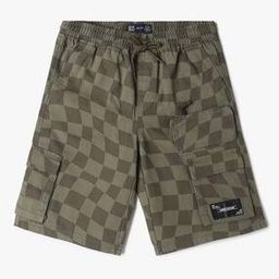 Boys Checked Cargo Shorts-74