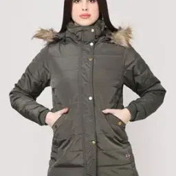 Women Hooded Regular Fit Jacket-image-5