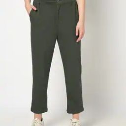 Women Paperbag-Waist Flat-Front Relaxed Fit Pants-image-16