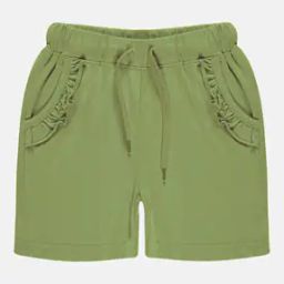 Girls Regular Fit Shorts with Frill Pockets-picture-12